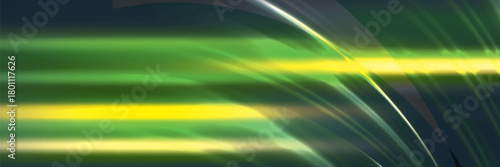 Light Green, Yellow vector pattern with bent ribbons. Colorful abstract illustration with gradient lines. A completely new memphis design for your business.