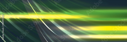 Light Green, Yellow vector pattern with bent ribbons. Colorful abstract illustration with gradient lines. A completely new memphis design for your business.