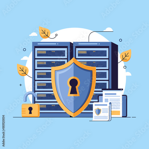 Ensuring robust data security with advanced server protection and encryption solutions.