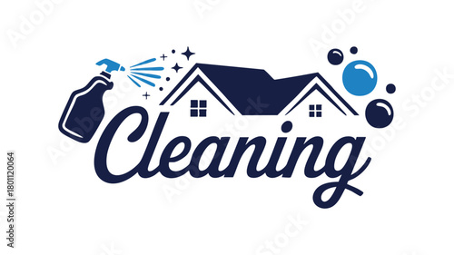 Home cleaning service logo design