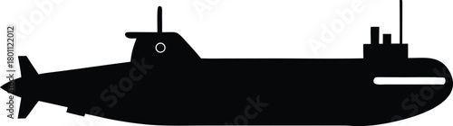 Submarine Silhouette – Underwater Vessel Vector Icon