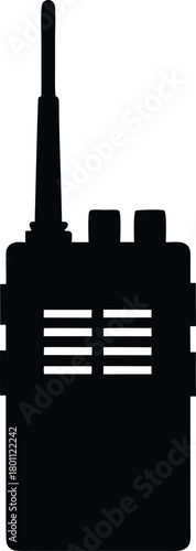 Walkie Talkie Silhouette – Two-Way Radio Vector Icon