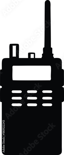 Walkie Talkie Silhouette – Two-Way Radio Vector Icon