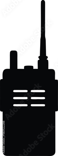 Walkie Talkie Silhouette – Two-Way Radio Vector Icon