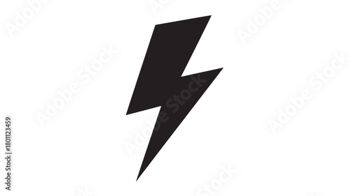 Isolated lightning bolt icon simple flat vector glyph design element for weather forecast apps and presentations