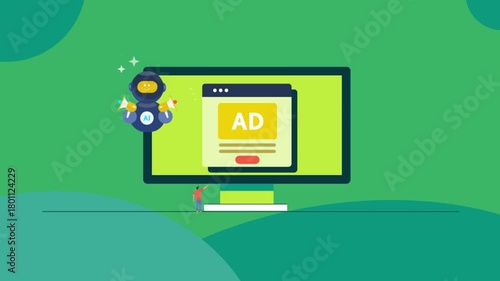 AI optimized targeted ads display on digital platform, customer respond to Ad creatives, ai marketing workflow.