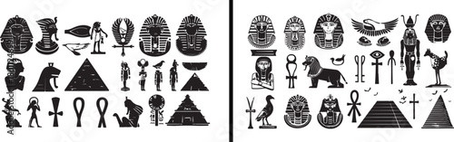  egyptian art symbols, ancient heritage illustration, cultural doodle design, historic vector drawing, traditional museum artwork, pharaoh art concept, egypt monuments illustration, line art culture, 