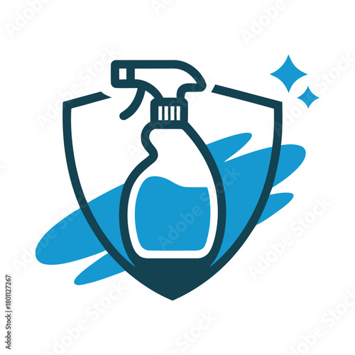 Cleaning protection shield icon