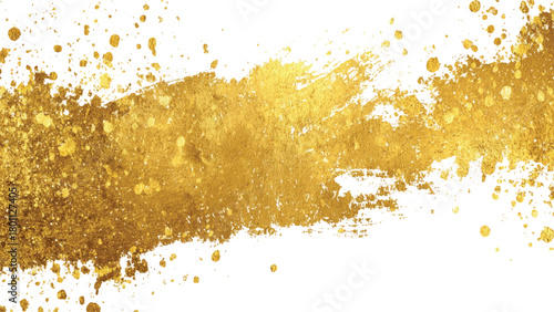 Gold Glitter Brush Stroke Golden glitter grunge brush stroke, gold glitter paint brush stroke banner Gold glitter swash shiny stroke shape, luxury party brush, element vector design on transparent 