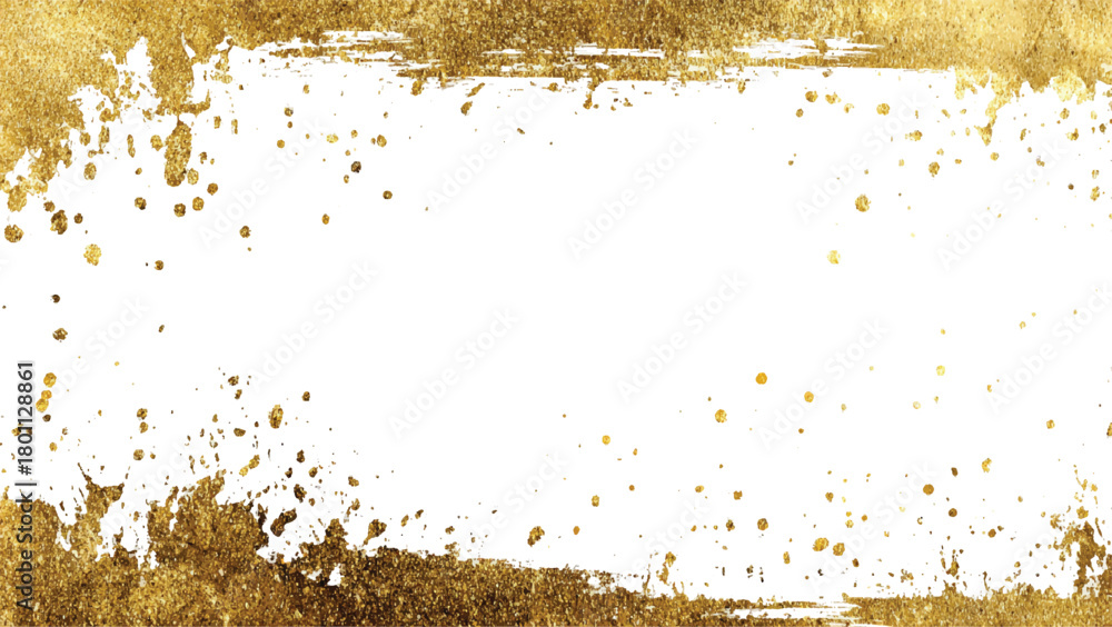 Gold Glitter Brush Stroke Golden glitter grunge brush stroke, gold glitter paint brush stroke banner Gold glitter swash shiny stroke shape, luxury party brush, element vector design on transparent 