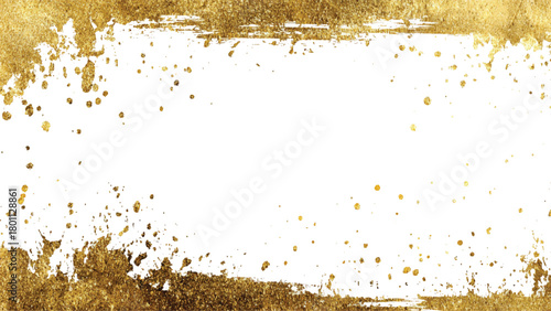 Gold Glitter Brush Stroke Golden glitter grunge brush stroke, gold glitter paint brush stroke banner Gold glitter swash shiny stroke shape, luxury party brush, element vector design on transparent 