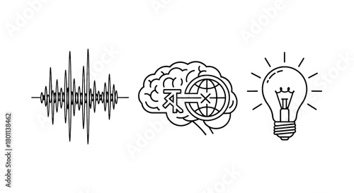 Visualizing the journey from sound to understanding and bright ideas.