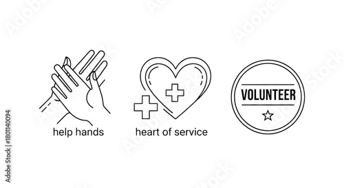 Symbols of compassion, service, and volunteerism