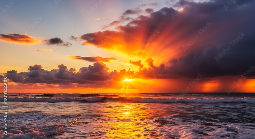 Fototapeta premium sunset at the beach