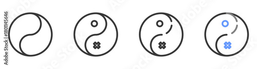 The Ultimate symbol Styles with Variations Line of icon set vector illustration