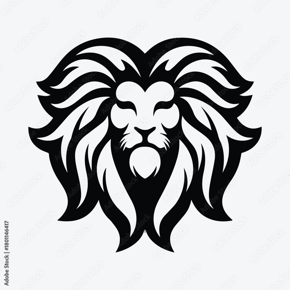 Fototapeta premium Lion Head Logo Vector Design