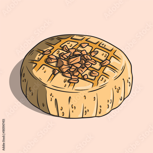 Illustration of Pastilla Cake from the Middle East