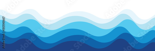 Sea waves layered vector background illustration and sea beach vector illustration. Eps10