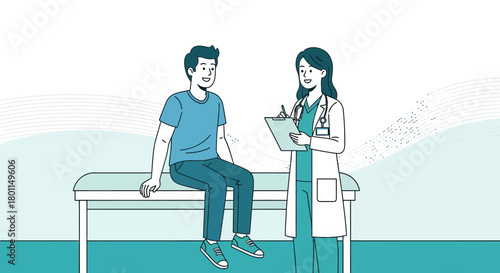 Medical Consultation: Patient And Doctor Conversation In A Clinical Setting