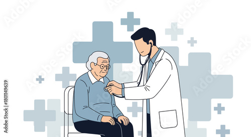 Medical Examination and Caring Aches for Senior Patients With Professional Medical Assistance