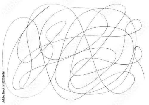 鉛筆風ランダム線の抽象アート背景素材｜ミニマル,手描き線,装飾,テクスチャ