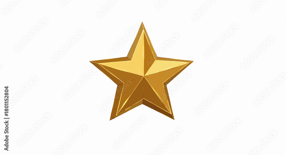 Obraz premium 3D Golden star on white background Vector