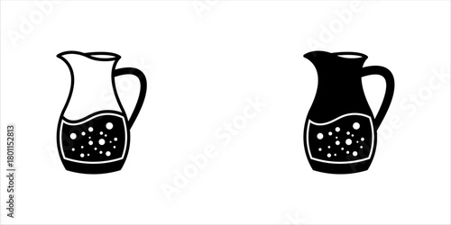 Jug icon, symbol, Vector pictogram. Simple element illustration.