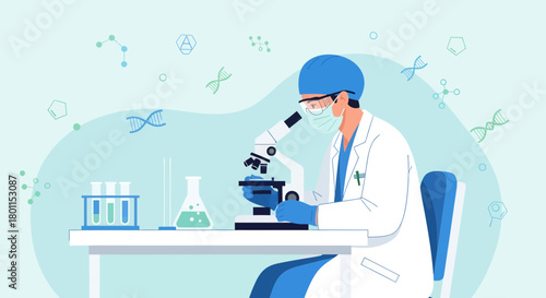 Scientist Performs Research Utilizing Advanced Laboratory Equipment and Innovative Methods