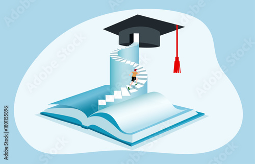 Ascent to knowledge, higher learning, and academic achievement.