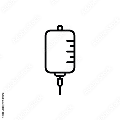 IV Bag Infusion Medical Icon Vector Logo Template