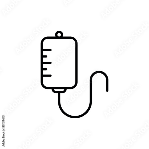IV Bag Infusion Medical Icon Vector Logo Template