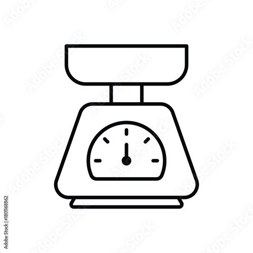 Kitchen Scale Icon vector Design illustration