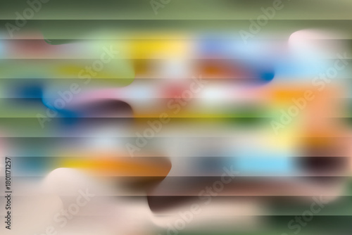 Blurred horizontal stripes merge different colours into a smooth transition with soft, dreamlike appearance