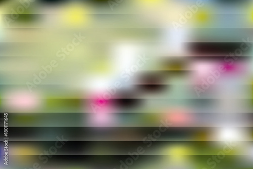 Soft light with abstract colors blends smoothly across the blurred, horizontal panels creating depth