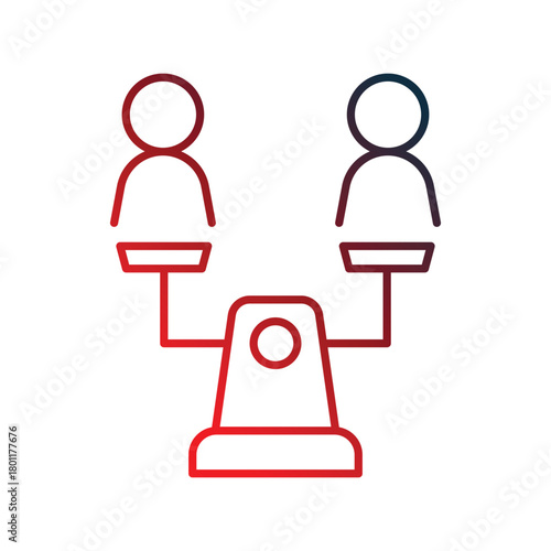 Equality icon with white background vector stock illustration