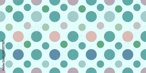 Soft seamless polka dots pattern design for fabric or wallpaper