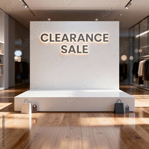 Store clearance sale display