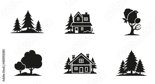 vector set of church icons