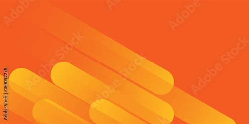 Abstract orange gradient background, with trendy geometric graphic design. Simple minimal square and dots halftone