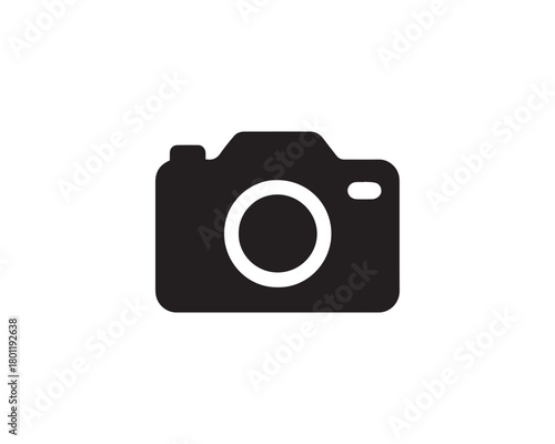 Camera app icon silhouette vector design illustration.