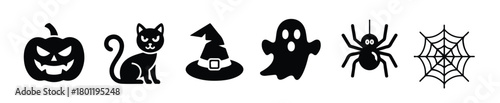 Halloween Icons Set for Design vector illustration