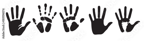  handprint silhouette illustration hand palm silhouette for