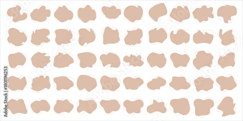  hand drawn organic shapes liquid and fluid shape black