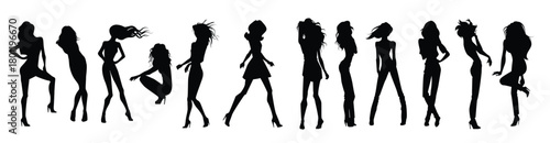 high quality women silhouettes vector