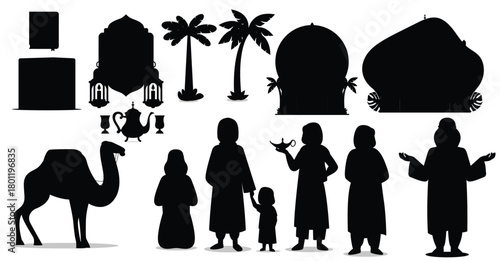 Hand-Drawn Flat Illustrations of Arab Culture Collection