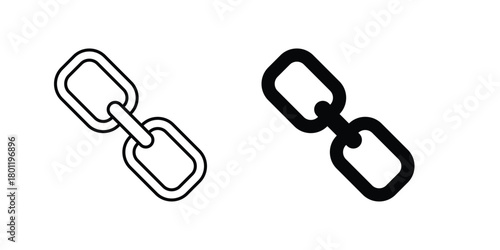 Chain set icon with white background vector stock illustration