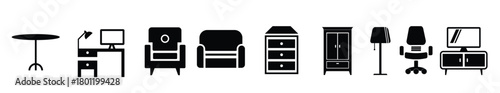 home furniture icon vector furniture icon vector illustration