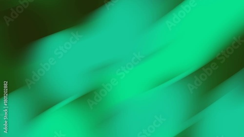 Abstract Green Light Streaks Background With Soft Blu