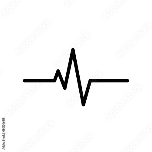 Heartbeat pulse line vector illustration medical health lifeline ekg rhythm cardiogram wave frequency signal 100
