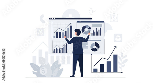 Data Visualization Analyst Examining Business Growth and Financial Performance Metrics